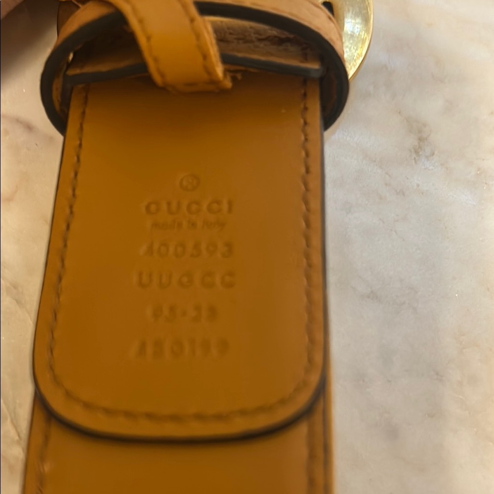 Gucci Gold and Tan Belt for Women - Picture 4 of 5